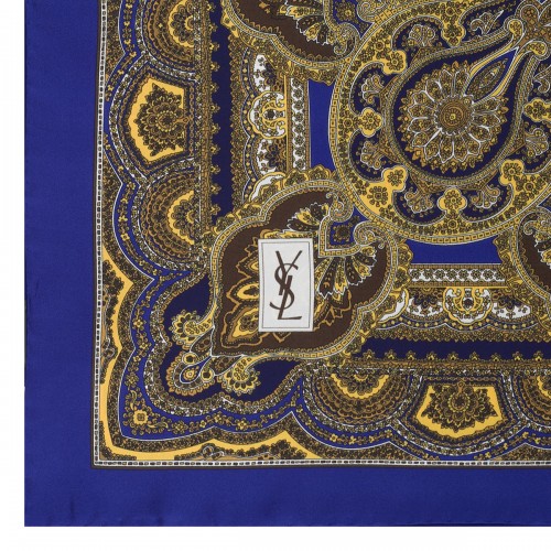 Paisley silk twill square... 2