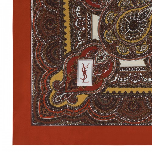 Paisley silk twill square... 2
