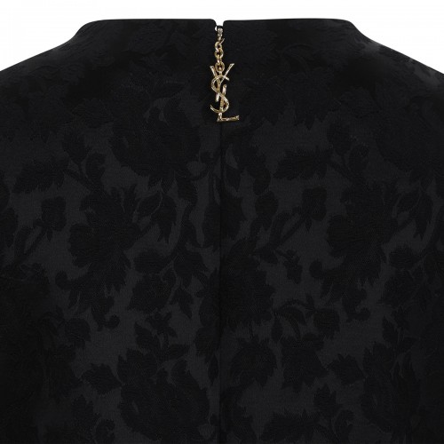Black floral jacquard satin... 2