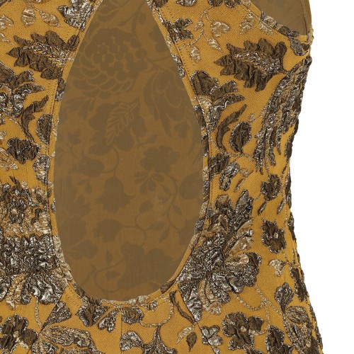 Stretch brocade mini dress 2