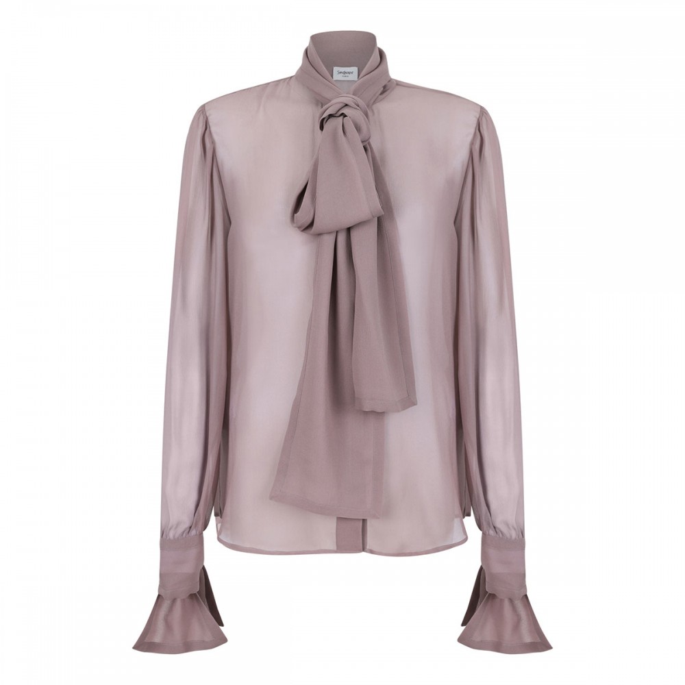 Silk crepe muslin blouse