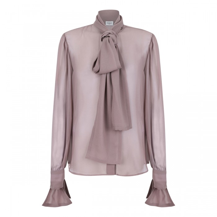 Silk crepe muslin blouse