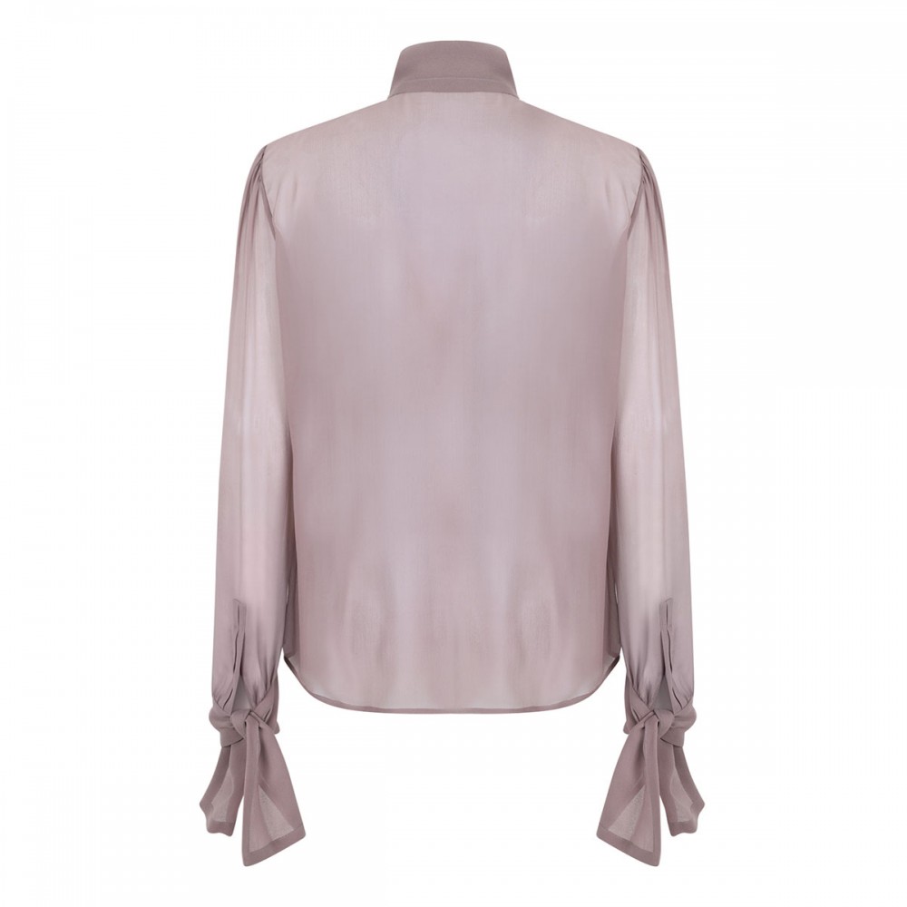 Silk crepe muslin blouse