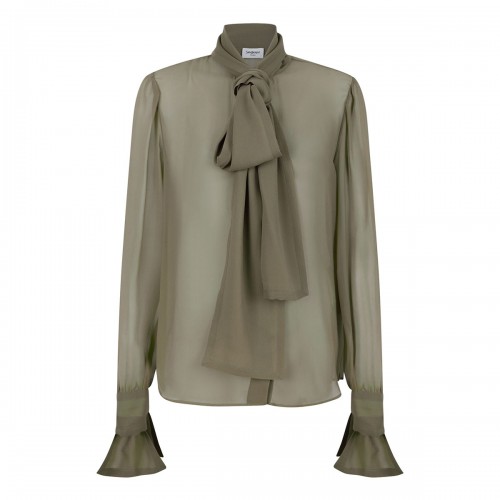 Silk crepe muslin blouse