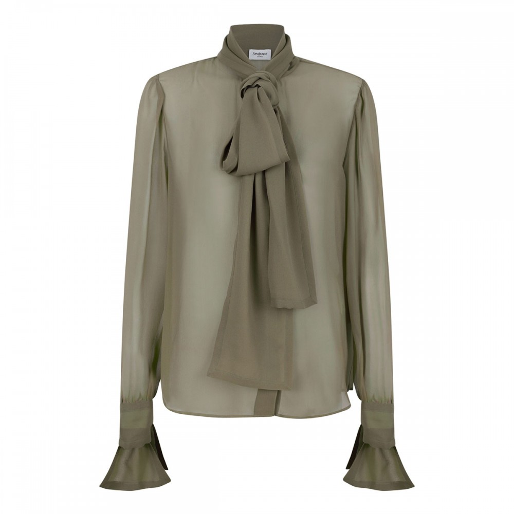 Silk crepe muslin blouse