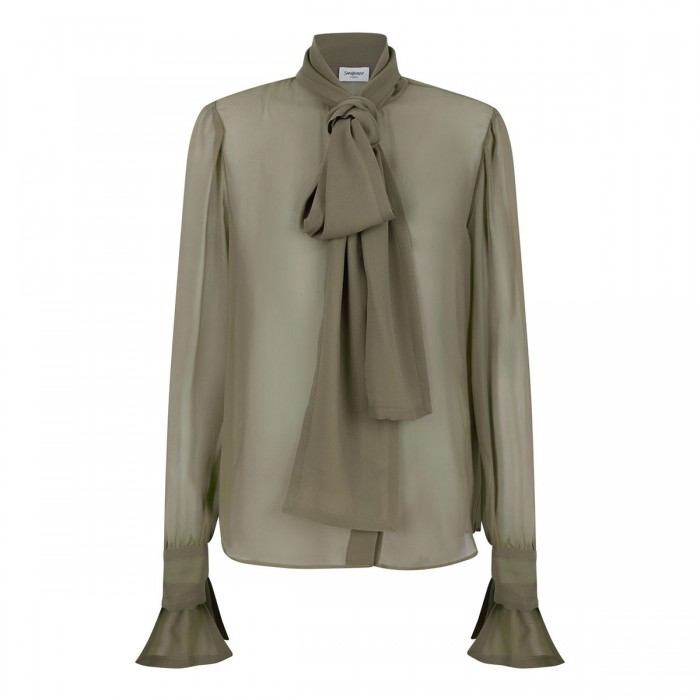 Silk crepe muslin blouse