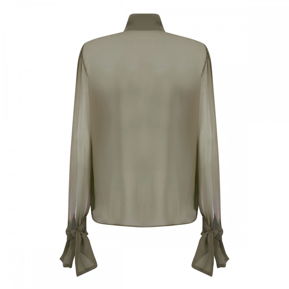 Silk crepe muslin blouse