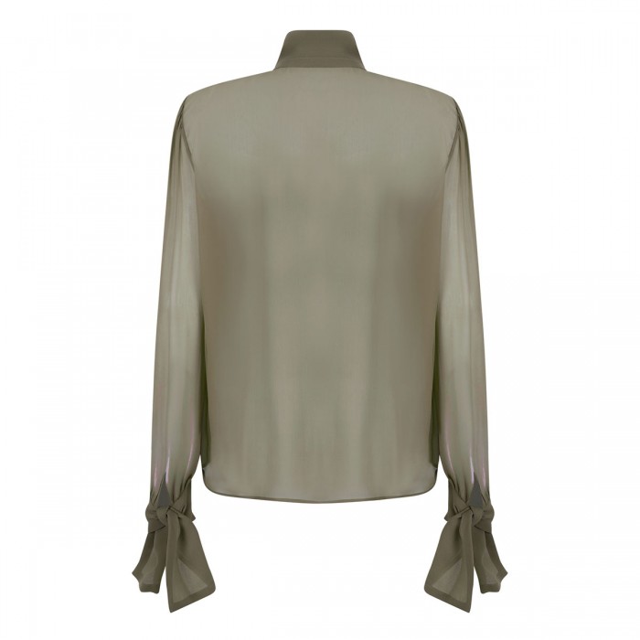 Silk crepe muslin blouse