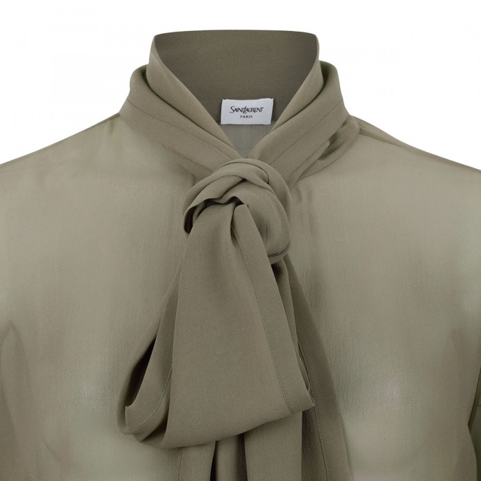 Silk crepe muslin blouse