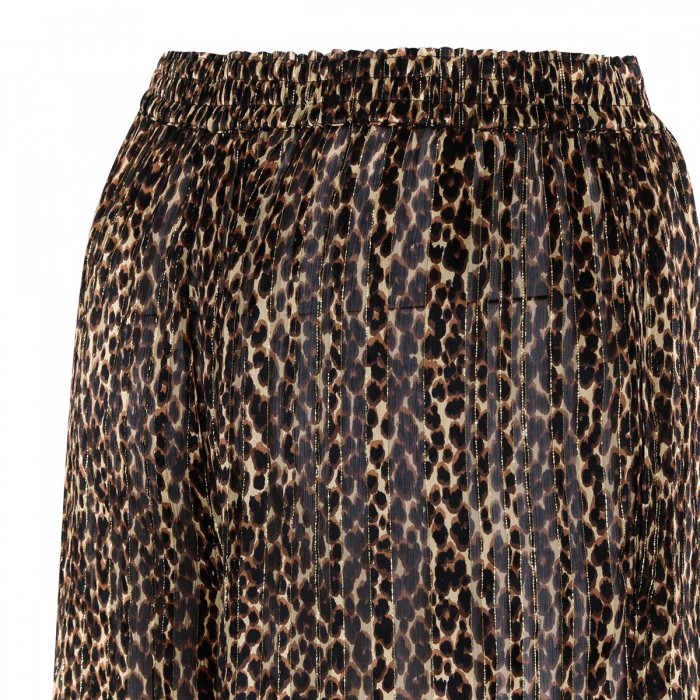 Lurex stripe silk georgette pajama shorts
