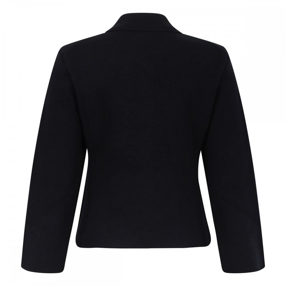 Wool polo cardigan
