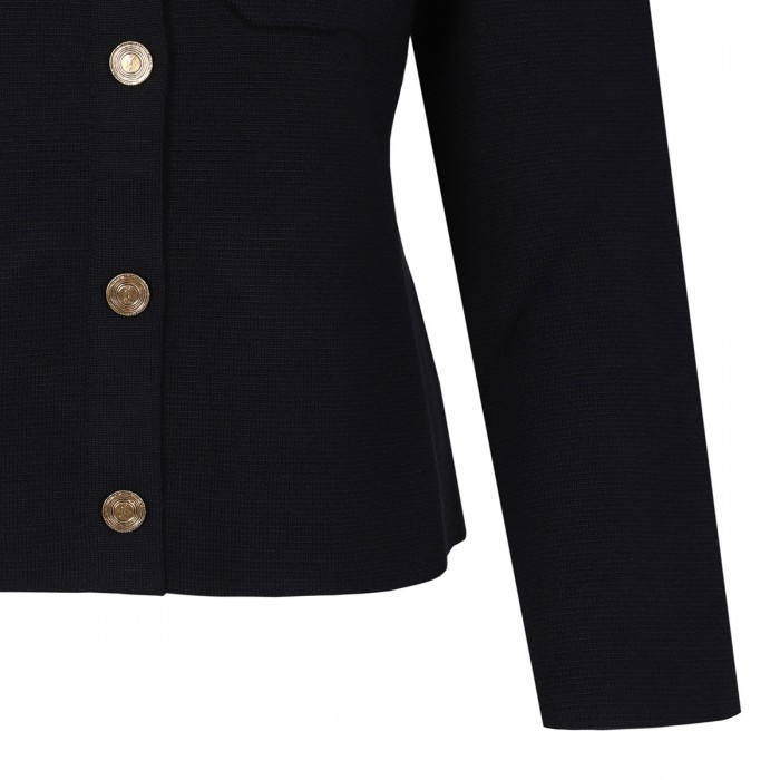 Wool polo cardigan