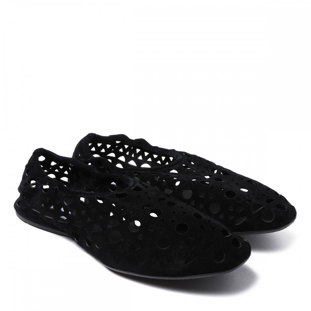 Vienne velvet leather slippers