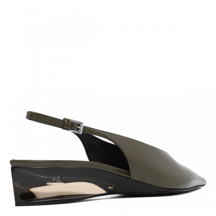 Invisible wedge slingbacks