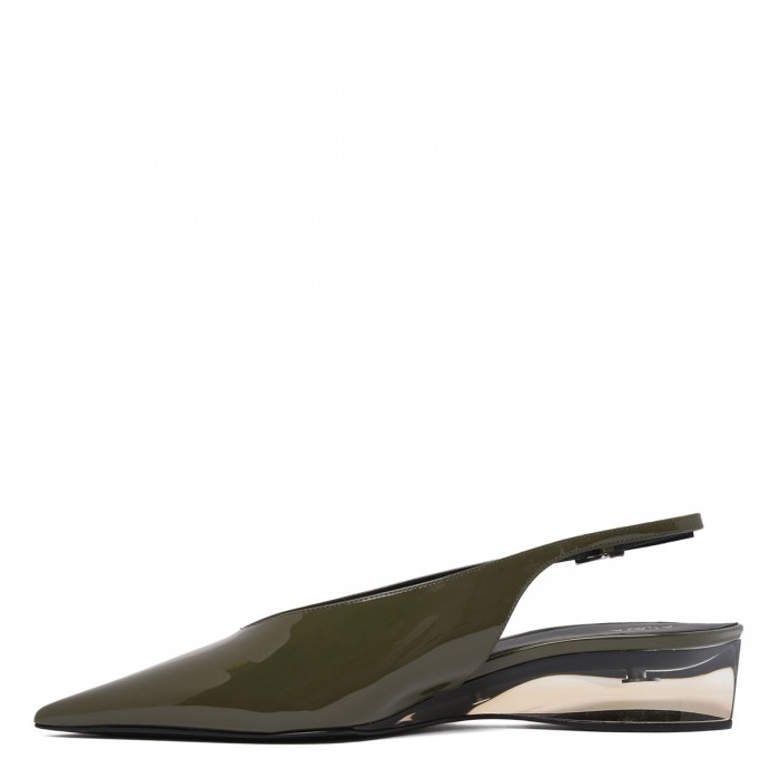 Invisible wedge slingbacks