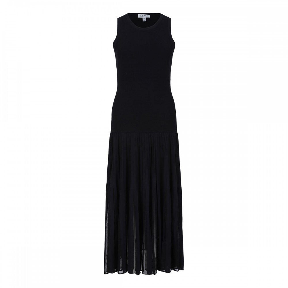 Pleated sheer dress