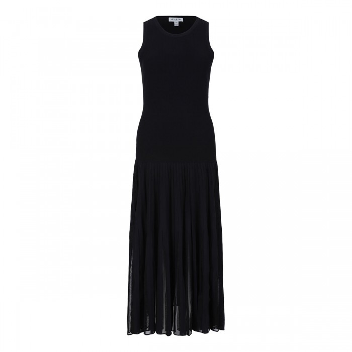 Pleated sheer dress