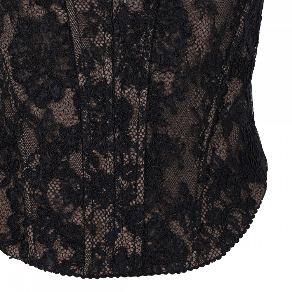 Black lace corset top