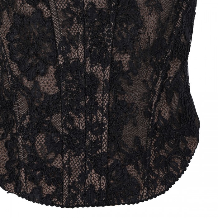 Black lace corset top