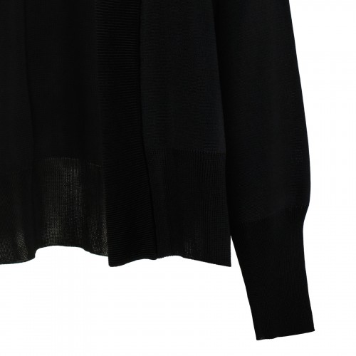 Black knit oversized cardigan 2