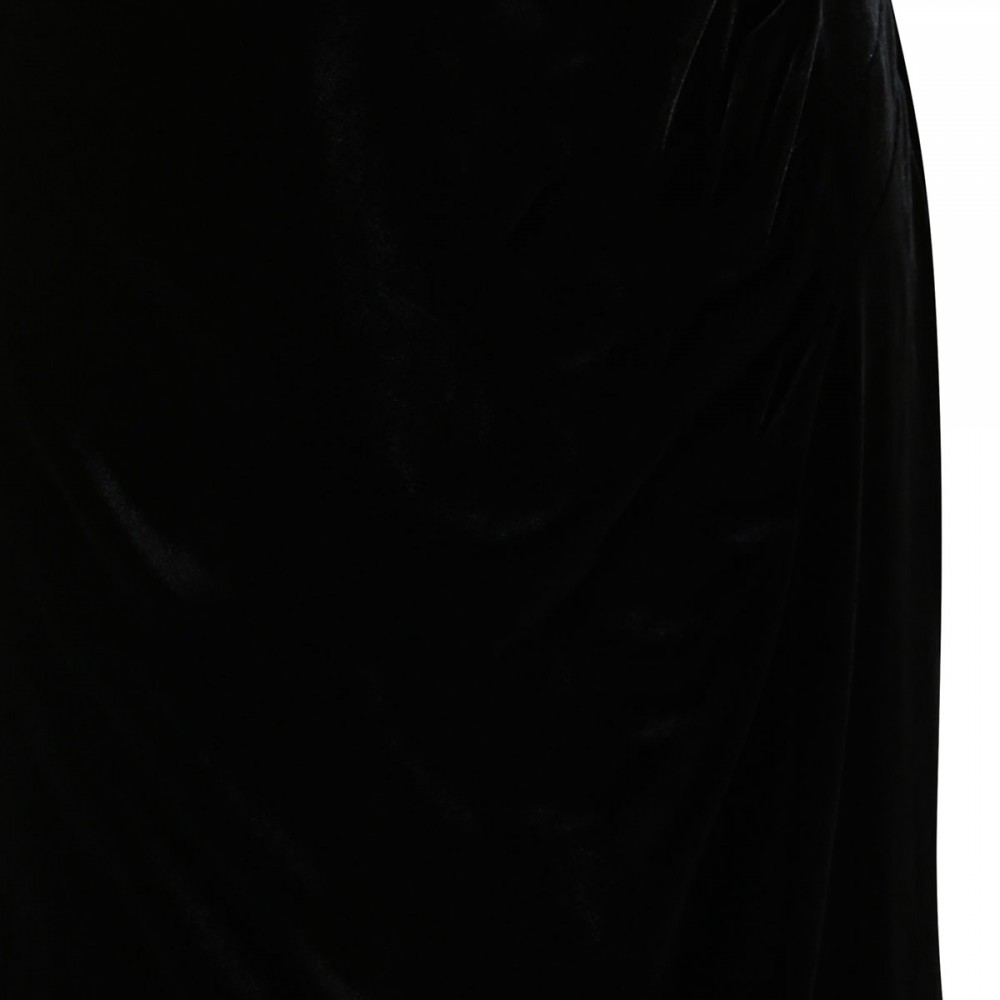 Black velvet maxi dress