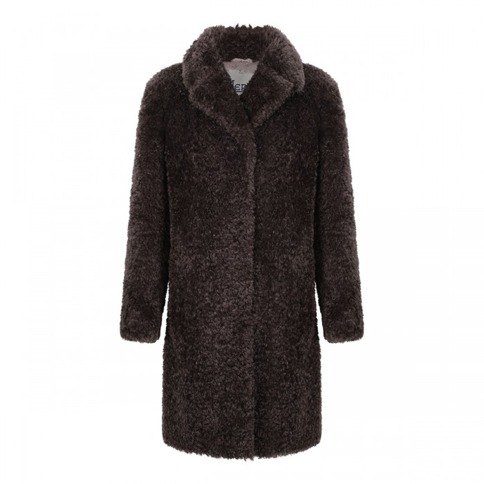 Soft faux fur teddy coat