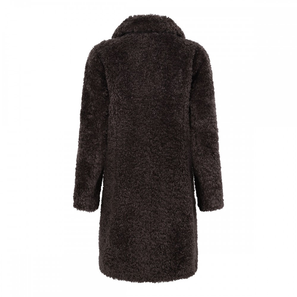 Soft faux fur teddy coat