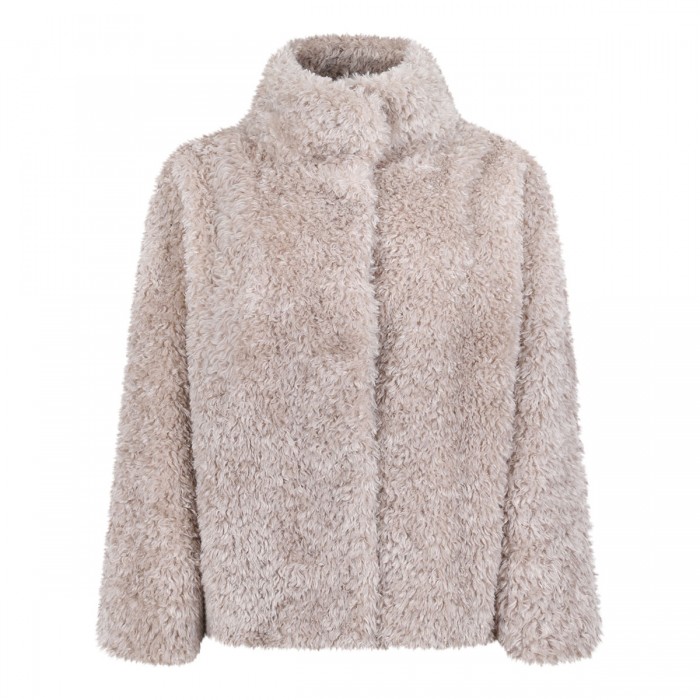 Soft faux fur teddy short jacket
