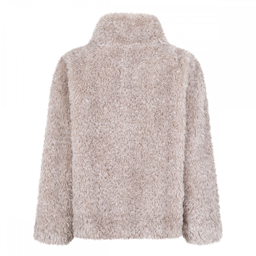 Soft faux fur teddy short jacket