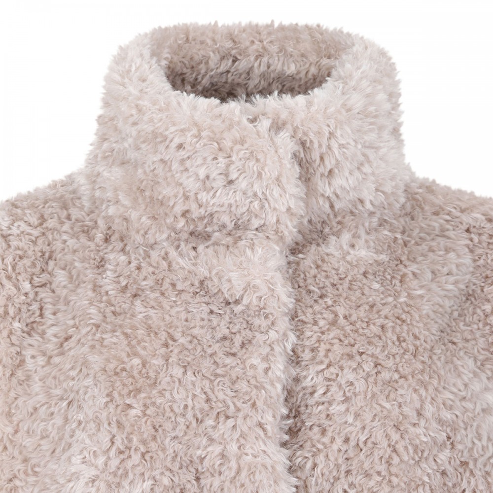 Soft faux fur teddy short jacket