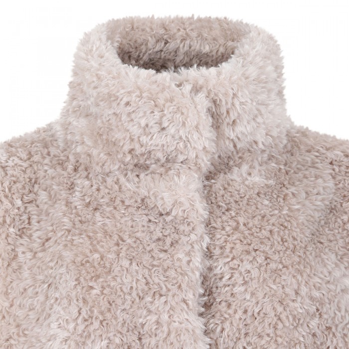 Soft faux fur teddy short jacket
