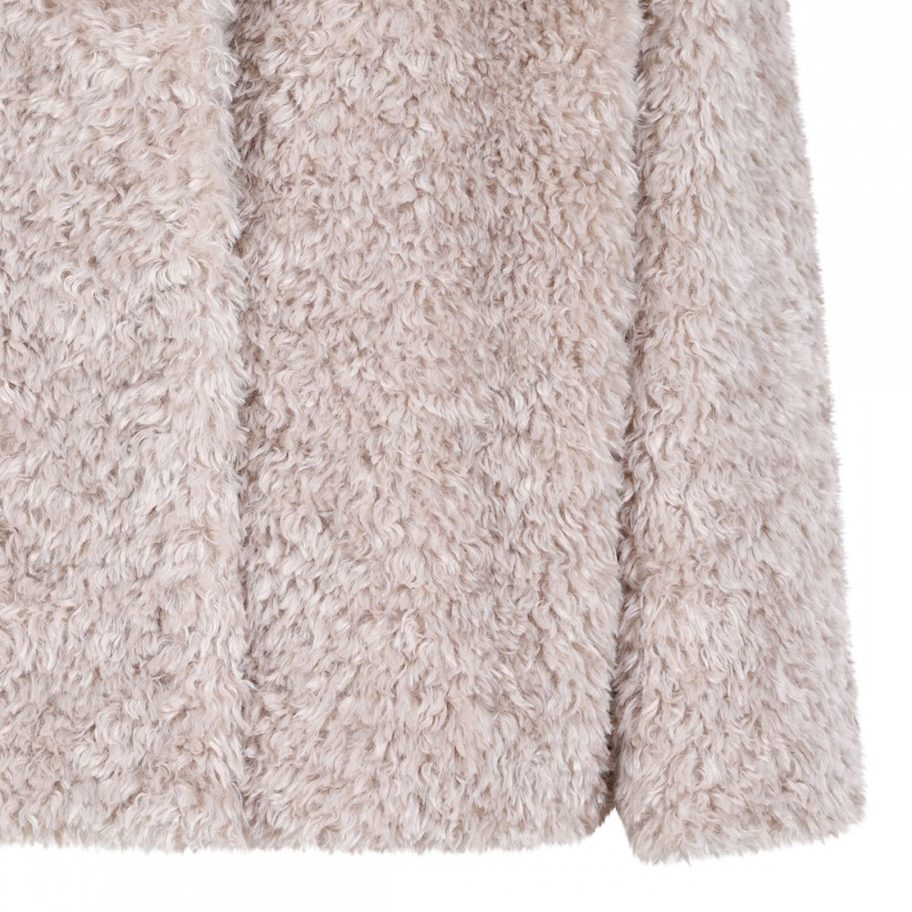 Soft faux fur teddy short jacket
