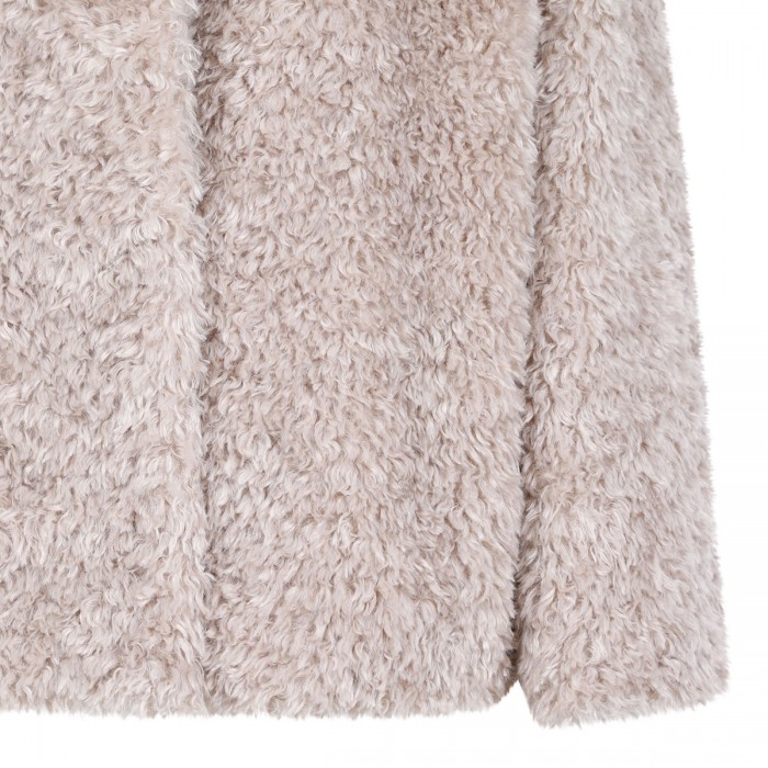 Soft faux fur teddy short jacket