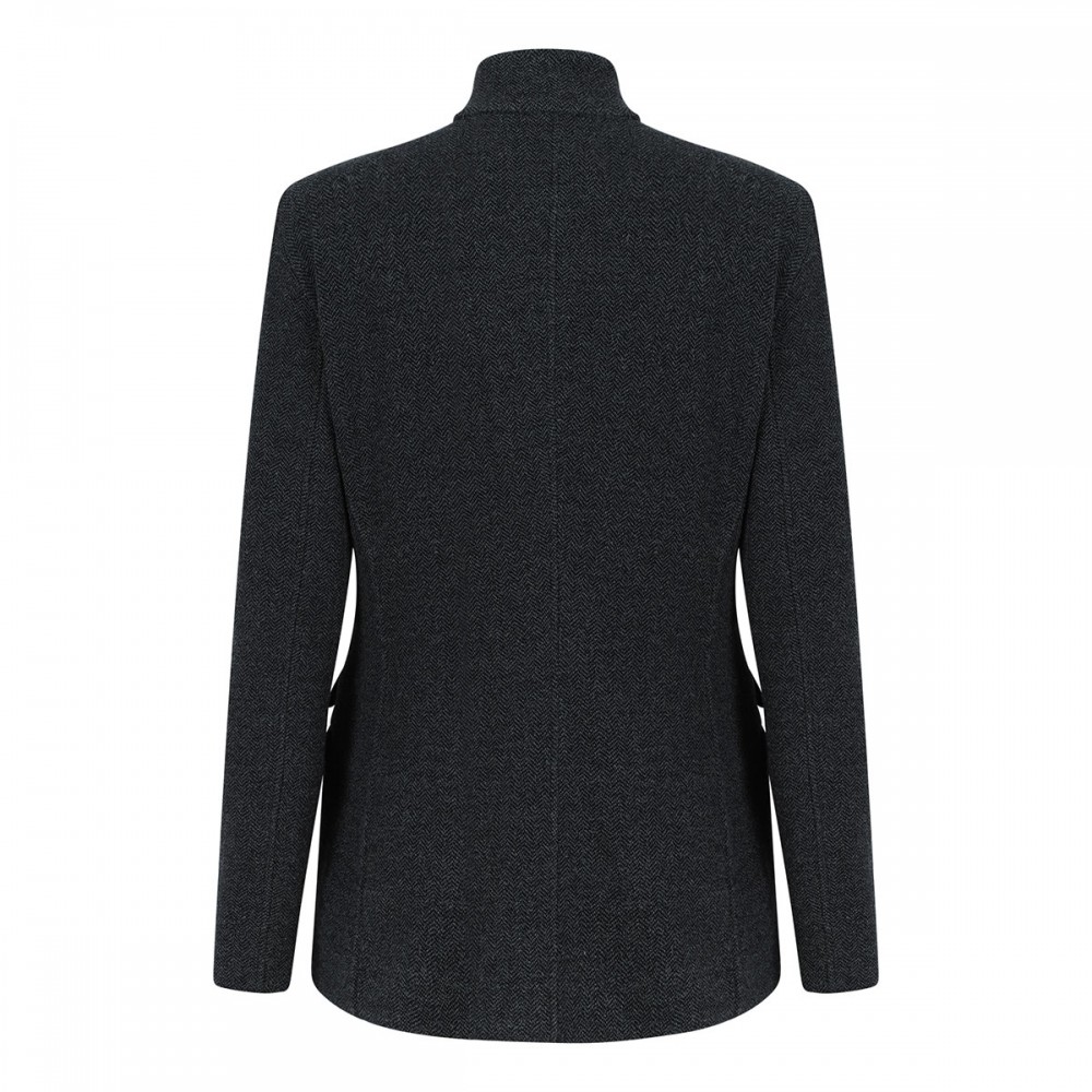 Herringbone effect jersey blazer