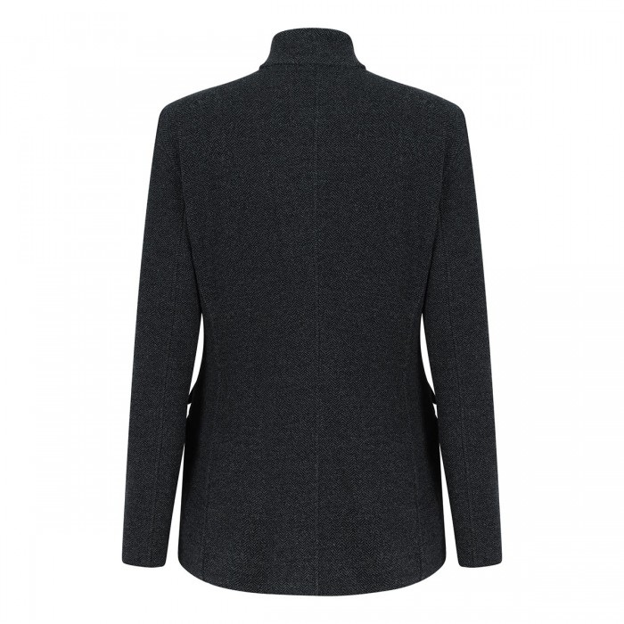 Herringbone effect jersey blazer