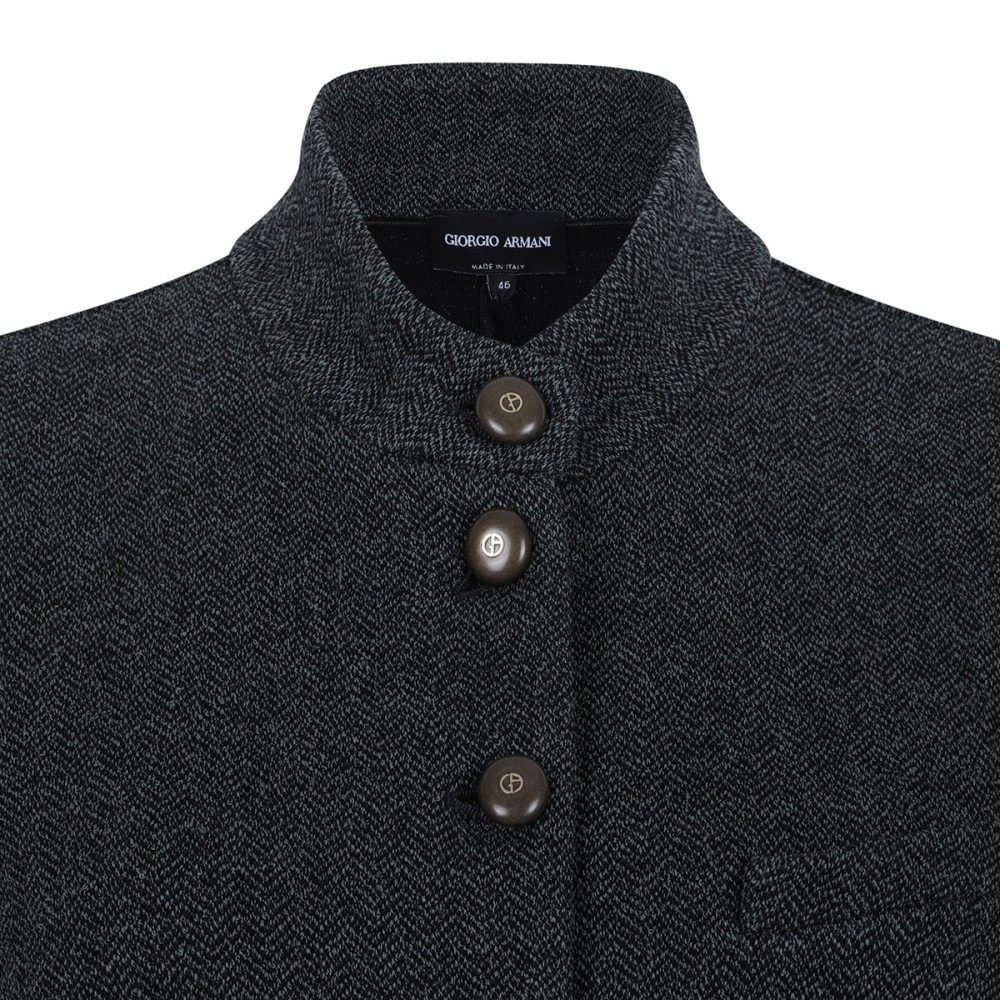 Herringbone effect jersey blazer