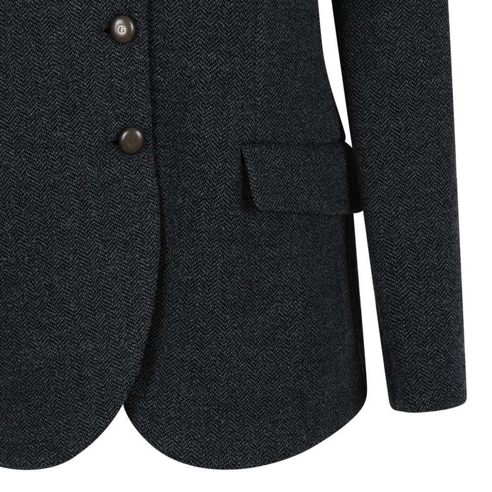 Herringbone effect jersey blazer