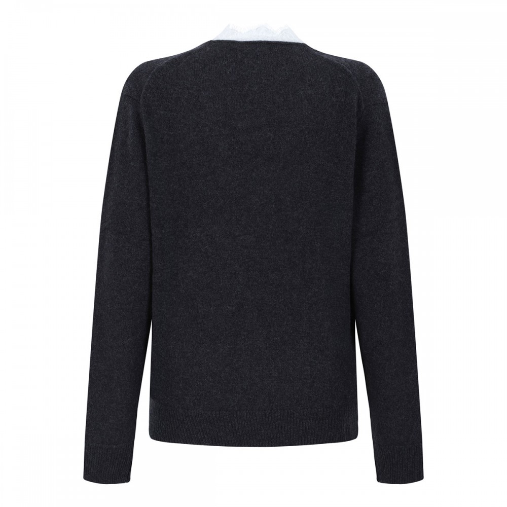 Leyla lace trim sweater