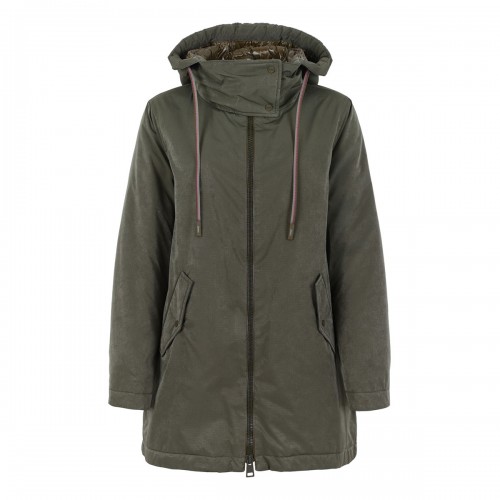 Hooded ripstop parka jacket