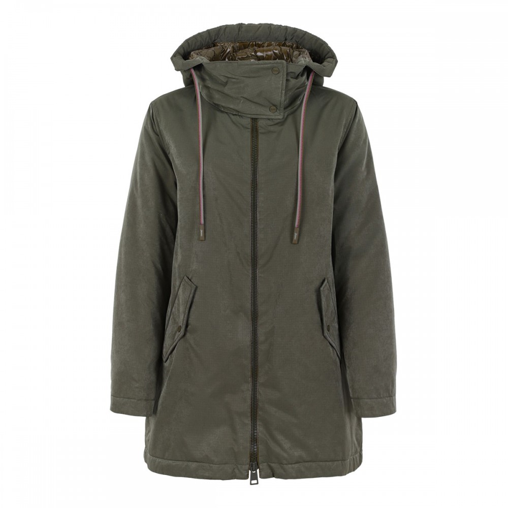 Hooded ripstop parka jacket