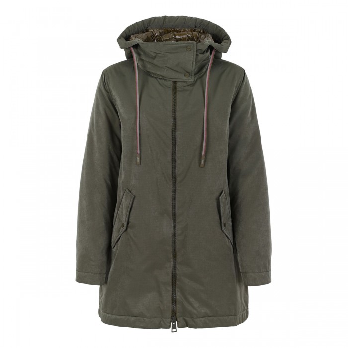 Hooded ripstop parka jacket