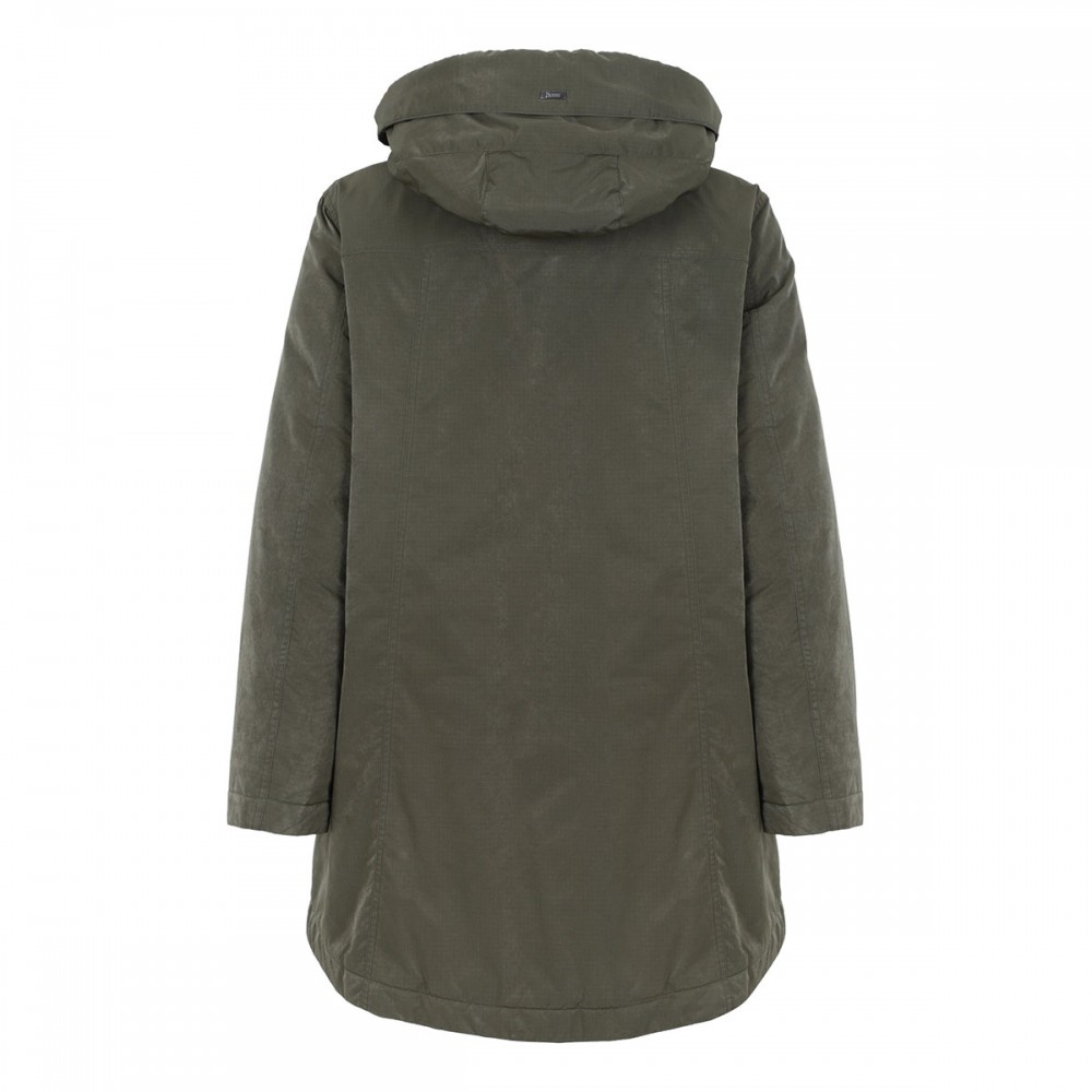 Hooded ripstop parka jacket