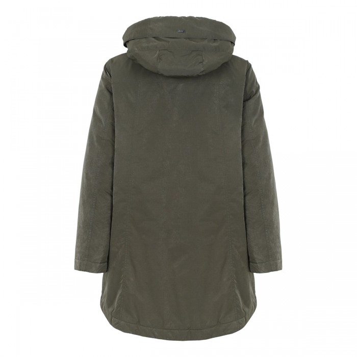 Hooded ripstop parka jacket