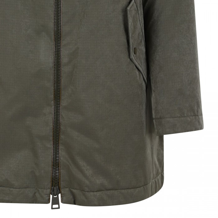 Hooded ripstop parka jacket