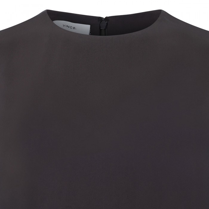 Asymmetric satin lace top