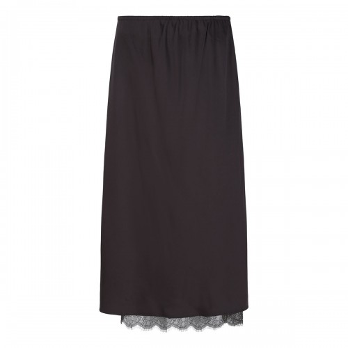 Lace trim slip skirt