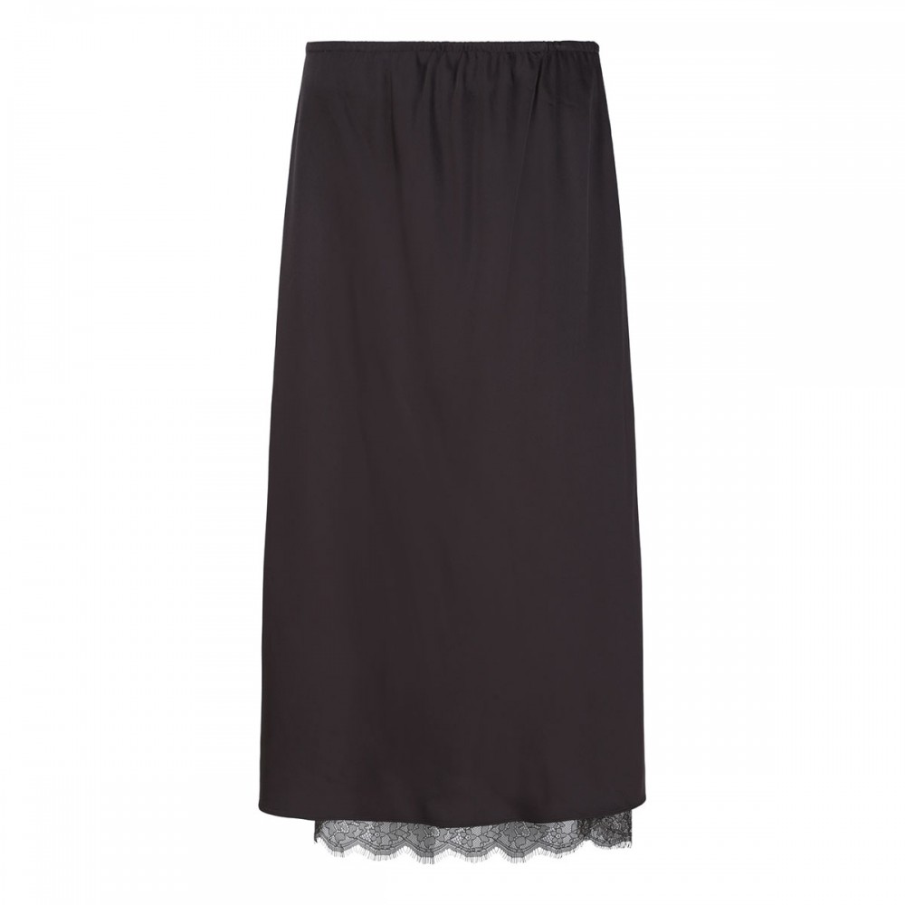 Lace trim slip skirt