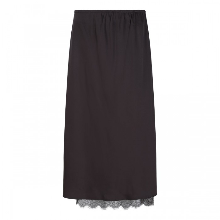 Lace trim slip skirt