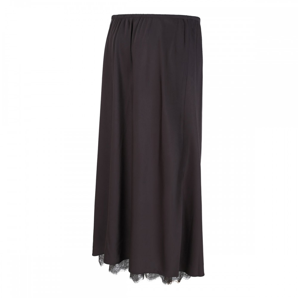 Lace trim slip skirt