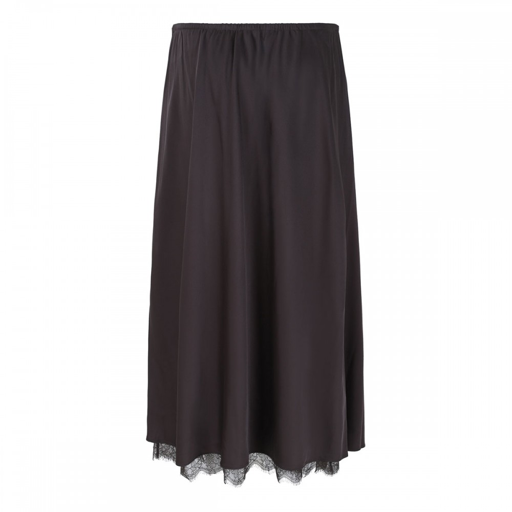 Lace trim slip skirt